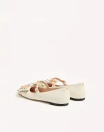 Valentino Mary-Jane Bowow Ballerina In Kidskin With Studs - Image 4